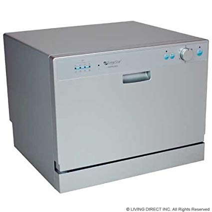 EdgeStar Countertop Portable Dishwasher for 6 Place Settings - Silver