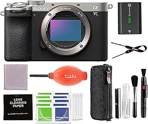 Sony Alpha 7C II Full-Frame Interchangeable Lens Camera (Silver) Bundle with Pixel Advanced Accessories | Sony a7C II