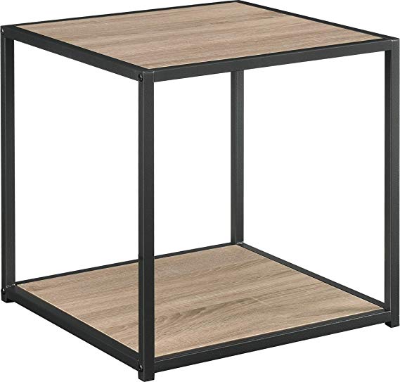 Ameriwood Home Canton Accent Table with Metal Frame, Distressed Gray Oak