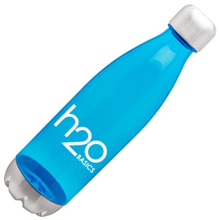 BPA-Free Sport Water Bottles 25 oz, Tritan Non Toxic Plastic, Reusable Flask with Stainless Steel Leak Proof Twist Off Cap & Base, Cola Bottle Shape (Assorted Colors, 25 Ounces)