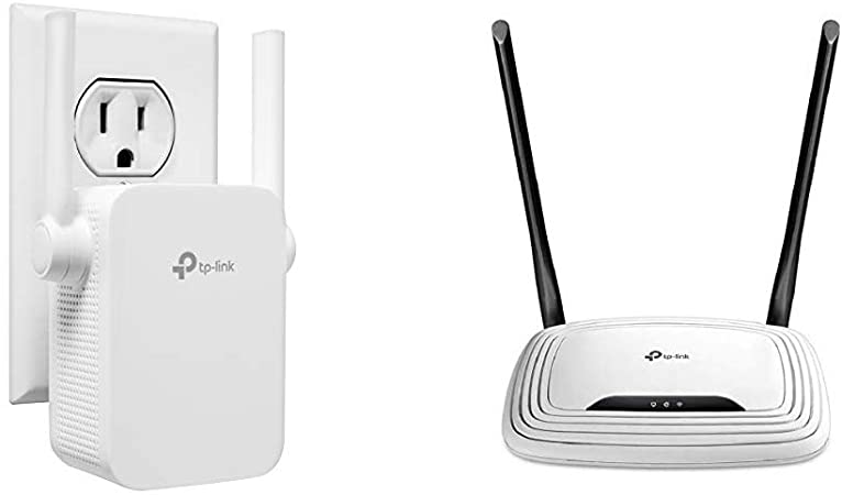 TP-Link | N300 WiFi Range Extender (TL-WA855RE) with TP-Link N300 Wireless Wi-Fi Router (TL-WR841N) Bundle