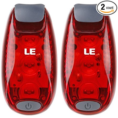 LE LED Safety Lights 3 Modes Clip on Strobe Running Cycling Dog Collar Bike Tail Warning Light High Visibility Accessories for Reflective Gear