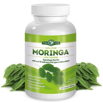 Organic Moringa Capsules - 100% Pure Moringa Oleifera Leaf Powder in 500mg Capsules (Upgraded from 400mg) - Certified USDA Organic!
