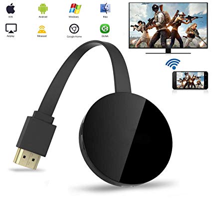 Wireless Display Dongle WiFi Portable Display Receiver 1080P HDMI Miracast Dongle Compatible with iOS iPhone iPad/Mac/Android Smartphones/Windows/TV/Laptop