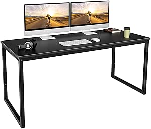 ZENY Computer Desk 55 Inch, Home Office Writing Desk, Modern Simple Style Desk PC Laptop Study Student Table (55 inches)