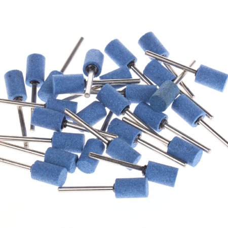 ZFE 10PCS 10mm Blue MOUNTED GRINDING STONE For Dremel Rotary Tools