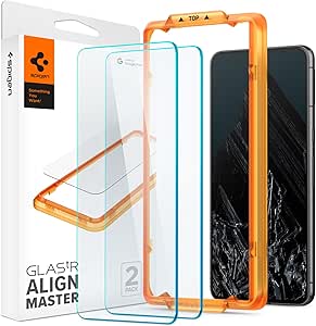 SPIGEN AlignMaster GLAS.tR Slim Designed for Google Pixel 8 Pro Screen Protector (2023) Auto Alignment Installation Kit Tempered Glass [2-Pack] - Clear