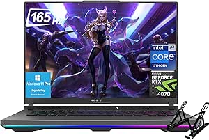 ASUS ROG Strix G16 Gaming Laptop 2024 Newest, 16" 165Hz Display, Intel 24-Core i9-13980HX, NVIDIA GeForce RTX 4070, 64GB DDR5 RAM, 4TB SSD, Backlit Keyboard, Windows 11 Pro, with Laptop Stand