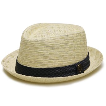 Pamoa Unisex Pms540 Summer Porkpie Straw Fedora Hats 3 Colors