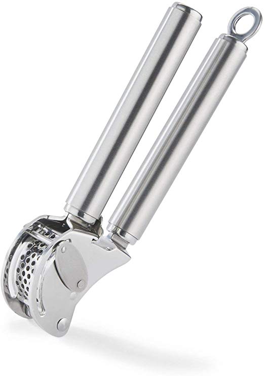 Rösle Stainless Steel 9-inch Mincing Garlic / Ginger Press with Scraper