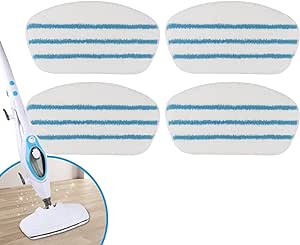 HOMEXCEL Steam Mop Pads Compatible with PurSteam ThermaPro 10-in-1 Reusable Washable Microfiber Steam Mop Replacement Pads Pack of 4