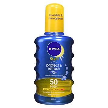 NIVEA SUN Cooling Suncream Spray SPF 50, Protect & Refresh, 200 ml