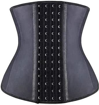 YIANNA Gaine Amincissante Ventre Plat Femme 4 Crochets Latex Corset Minceur Waist Trainer Serre Taille