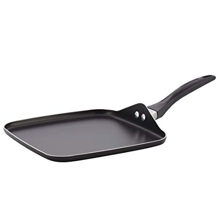 Farberware Dishwasher Safe Nonstick Aluminum 11-Inch Square Griddle, Black