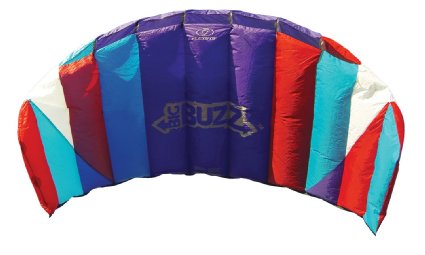 Flexifoil 1.6m2/2.05m Wide 2-Line Big Buzz Power Kite with 90 Day Money Back Guarantee! By World Record Winning Designer of 2-line and 4-line Power Kites - Safe, Reliable and Durable Family Orientated Power Kiting, Kite Training and Introductory Traction Kiting
