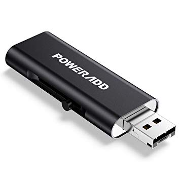 Poweradd USB 3.0 Flash Drive USB OTG Flash Drive Memory Stick with Micro USB, Standard USB, Type C Connector Compatible for Samsung, Huawei and Most Other Phones(32G)