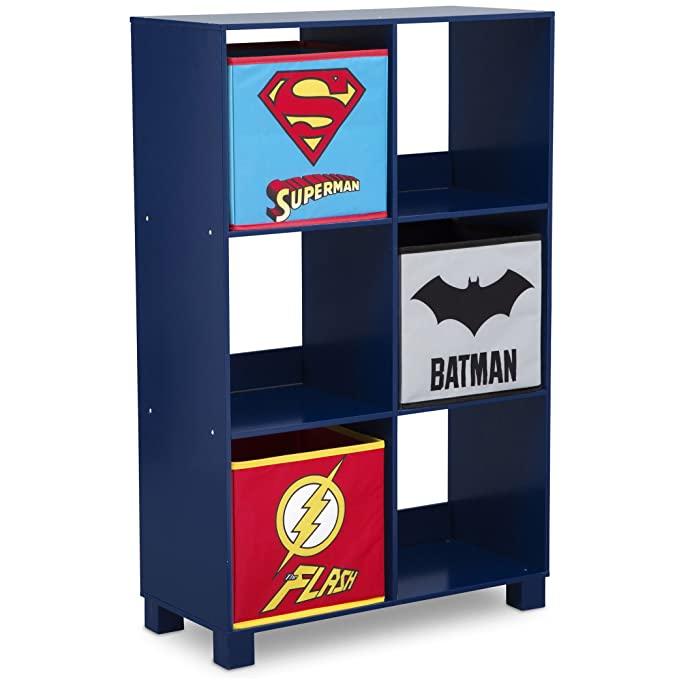 Delta Children 6 Cubby Deluxe Storage Unit, DC Comics Justice League