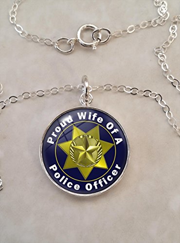 Police Officer Proud Family Member .925 Sterling Silver Necklace