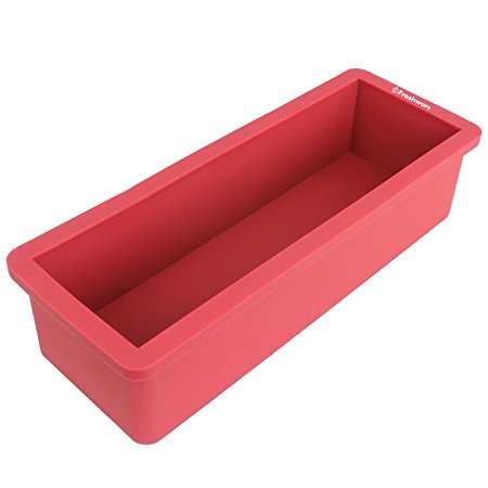 Freshware SP-110RD 10.8-inch Premium Silicone Rectangle Loaf Soap Mold