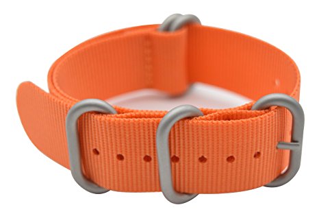 ArtStyle Watch Band with Colorful Nylon Material Strap and Heavy Duty Brushed Buckle