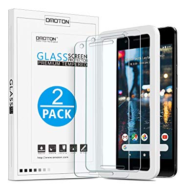 OMOTON Tempered Glass Screen Protector Compatible with Google Pixel 2 [2 Pack]