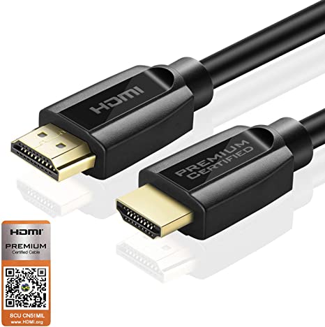 Premium HDMI Cable Ultra High-Speed 4K (15FT) HDMI to HDMI Cord Support Dynamic HDR, eARC, Dolby Atmos, Compatible with Playstation 5, Xbox Series X, Apple TV 4K Samsung TVs and More