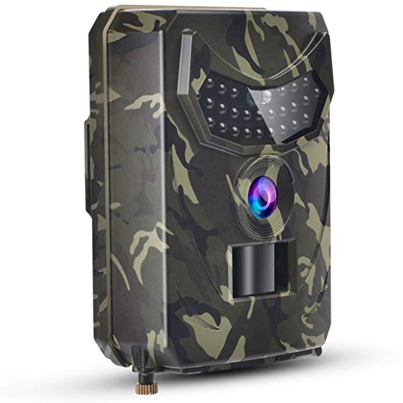TKKOK Trail Camera With Night Vision Motion Activated,trail cam,game camera,wildlife camera 12MP 1080P Full HD Hunting Camera, 26 Pcs IR LED 120° Wide Angle,Camo Waterproof Infrared Game Cam 2.0