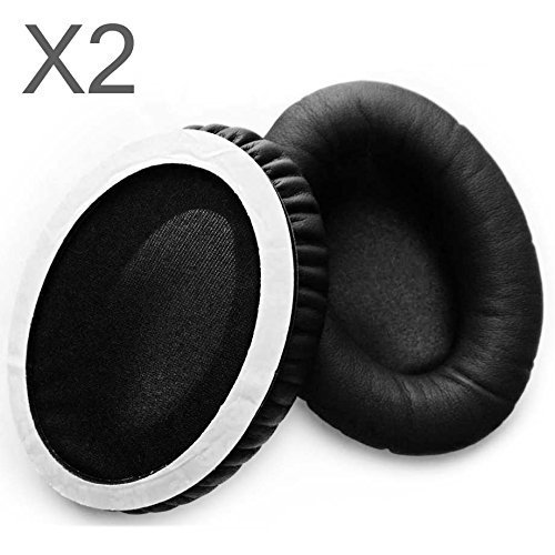 JH(TM) 2 Pairs Earpads Ear Pads Replacement Cushions for Audio-Technica Ath-anc7 Anc7B Headphones Color Black Velvet Bag