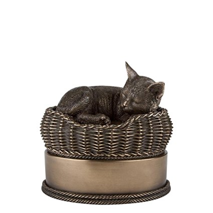 Perfect Memorials Cat in Basket Urns