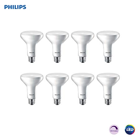 Philips LED Dimmable BR30 Light Bulb: 650-Lumen, 2700-Kelvin, 11-Watt (65-Watt Equivalent) E26 Base, Frosted, Soft White, 8-Pack