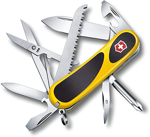 Victorinox Swiss Army EvoGrip 18 Pocket Knife, Yellow, 85mm