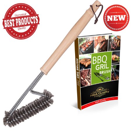 Grill BBQ Brush By H&A Quality Indoor & Outdoor, Barbecue & Grilling Cooking Cleaning Utensil Brush For Char-Broil, Porcelain & Infrared Grills Essential For Grill Cleaning, Upkeep & Healthy Cooking
