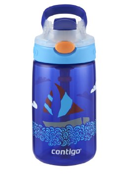 Contigo Autospout Gizmo Flip Kids Water Bottle, 14 oz, Sapphire