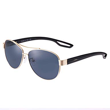Carfia Polarized Sunglasses for Women UV Protection Ultra-Lightweight Metal Frame CA3210