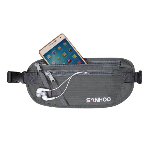 SanHoo RFID Blocking Money Belt - Waist Stash - Passport Holder - Lifetime Warranty