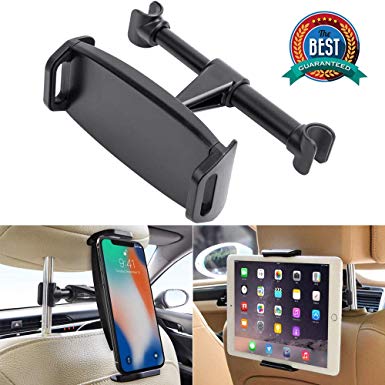 Car Headrest Mount, YUNSONG 360° Rotating Universal Tablet Holder Sedan Backseat Seat Mount for Phone 4.7"-13.5" in Compatible with iPhone/iPad/Air/Mini/Galaxy Tab/Kindle Fire/Nintendo
