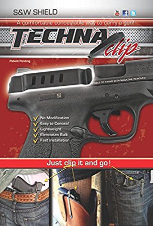 Techna Clip Gun Belt Clip - Smith & Wesson Shield .9MM .40 (Right Side)