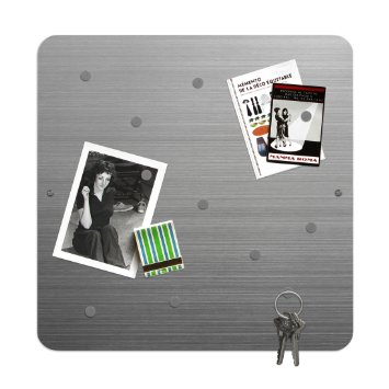 Three By Three Seattle Square Dot Magnetic Bulletin Board, 12 Inches, Stainless Steel, 1 Pack (32430)