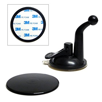 Ramtech Car Mount Mounting Kit Large Suction Cup   Dash Dashboard Adhesive Disk Disc For Garmin Drive 60 60LM 60LMT 61 61 LM 61 LMT-S GPS - SCDLK