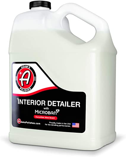 Adam's Interior Detailer - All Purpose Cleaner & Dressing for Auto Detailing | Car Cleaning Microban Antimicrobial UV Protection Bacteria Germs | Car Air Freshener (Gallon, Cucumber Aloe)
