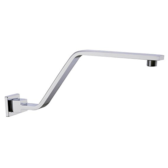 HANEBATH Brass S Style 15 Inch Extension Height Shower Arm with Flange , Chrome