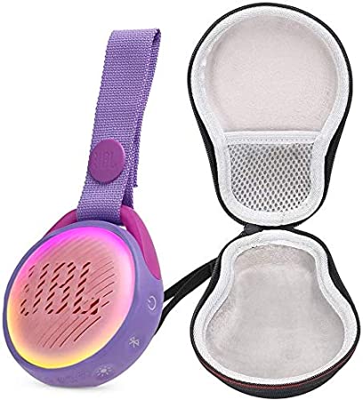 JBL JR POP Portable Bluetooth Speaker for Kids Bundle with Deluxe Hard-Shell Case (Purple)