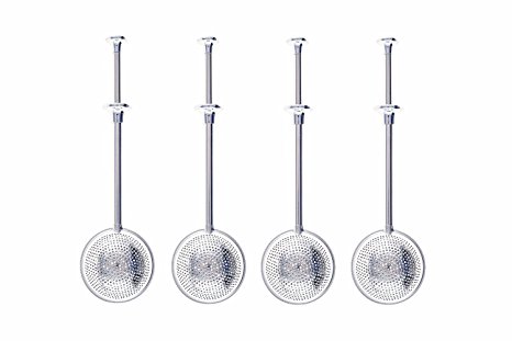 Swecatch Stainless Steel Long Handled Tea Ball Strainer,Tea Infuser, Set of 4 (4-pack)