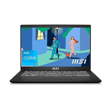 MSI Modern 15, Intel 12th Gen. i3-1215U, 40CM FHD 60Hz Laptop (8GB/512GB NVMe SSD/Windows 11 Home/Intel UHD Graphics/Classic Black/1.7Kg), B12M-613IN