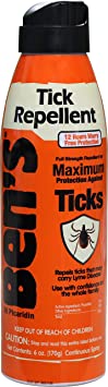 Ben's Tick Repellent, 6 oz. Eco-Spray – 12 Hour Tick Spray for Humans