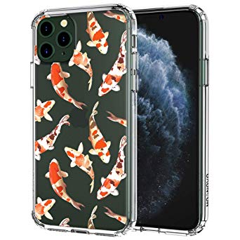 MOSNOVO iPhone 11 Pro Case, Koi Fish Pattern Clear Design Transparent Plastic Hard Back Case with TPU Bumper Protective Case Cover for Apple iPhone 11 Pro (2019)