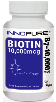 BIOTIN Optimum Strength - 10000mcg  4 Months Supply 120 Tablets  Innopure