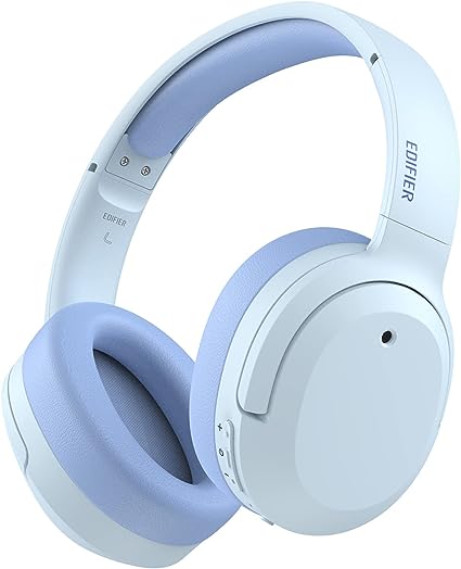 Edifier W820NB Plus Hybrid Active Noise Cancelling Headphones - LDAC Codec - Hi-Res Audio Wireless & Wired - Fast Charge - 49H Playtime - Over Ear Bluetooth V5.2 Headphones- Blue