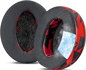 SOULWIT Cooling-Gel Ear Pads Cushions Replacement, Earpads for Sennheiser HD4.50/HD4.50BT/HD 4.50BTNC/HD4.50SE, HD4.40BT, HD4.30G, HD4.20S, HD458BT, HD450, HD 450BT, HD400S, HD350BT, HD300 - Red Storm