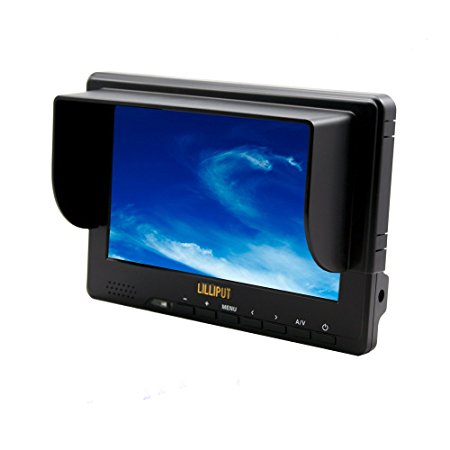 Professional LILLIPUT 7'' 667GL-70 NP/H/Y/S Camera Monitor / HDMI, YPbPr, AV1/AV2 , HD-SDI Input / HDMI, HD-SDI Output / Color TFT LCD Monitor / With F-970 & QM91D Battery Plate   Mini Stand Base   Sun Shade Cover   Hot-shoe Mount